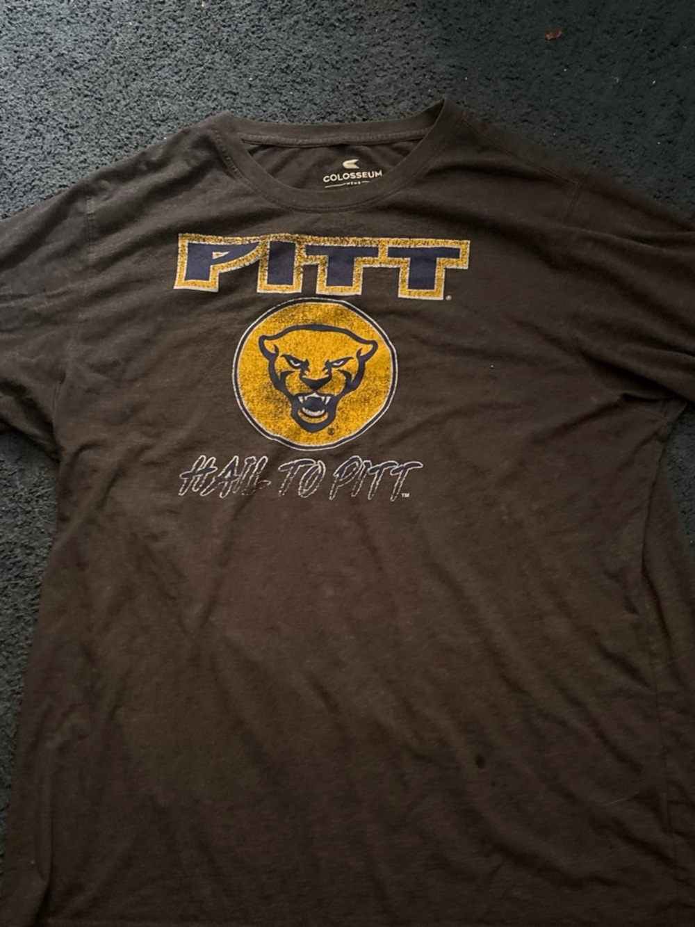Colosseum Black & Gold PITT Cougar Graphic Tee